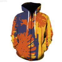 Spring and Autumn New 3D Printing Graffiti pattern Mens and Womens Zipper Hoodie Childrens Fashion Sweatshirt Men clothing Size:XS-5XL