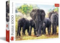 จิ๊กซอว์แบรนด์ Trefl ขนาด 1000ชิ้น ชื่อภาพ African elephants