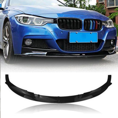 สำหรับ BMW 3 Series F30 M กีฬา2012-2018กันชนหน้าสปอยเลอร์ Lip Car Lower Body Kit Gloss Black Splitter Guard แผ่นใบมีด Lippe