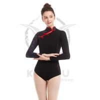 2MM Neoprene One-Piece Wetsuit Ladies Bikini Beach Sunscreen Snorkeling Surfing Swimming Warm Swimsuit Wetsuit Cheongsam