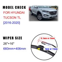 ZZOOI For Hyundai Tucson 2016 2017 2018 2019 2020 Front Wiper Blades Brushes Cutter Accessories   U J Hook Windshield Windscreen