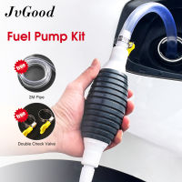 JvGood Universal Car Portable Manual Fuel Pump Transfer Hand Primer for Gas Gasoline Manual Oil Pump Self-priming Large Flow 2M Suction Pipe Oil Gasoline Petrol Diesel Liquid Transfer Tools