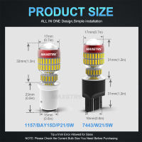 2x 7443 7444 T20 W215W P215W LED Canbus 1157 BAY15D W21W LED Bulb Car Lights White Red Brake Stop Lights Reverse Lamp DRL