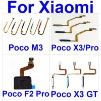 Fingerprint Home Sensor Flex Cable For Xiaomi Poco X3 F2 Pro X3GT M3 For Redmi 9T Touch Fingerprint with Power Button Ribbon