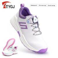 TTYGJ New Women Waterproof Golf Sneakers Ultra-light Sports Shoes Female Quick Lacing Footwear TPU Anti-slip Sole 34-40