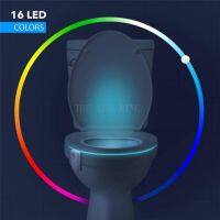 ▽☽❖ LED Toilet Bowl Light 8 16 Mode Body Sensing Automatic Led Motion Sensor Night Lamp Bathroom Light Waterproof Backlight For Wc