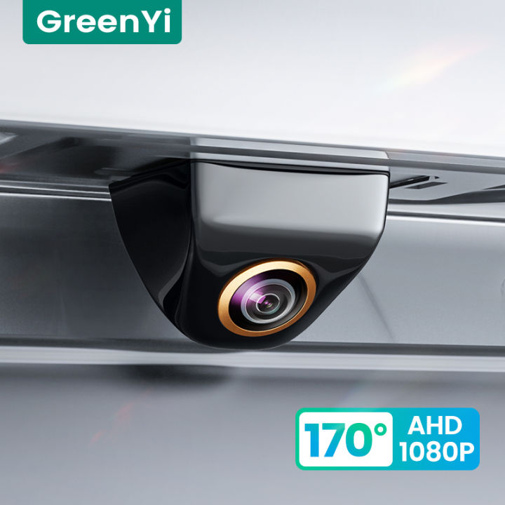 GreenYi AHD 1080P Front Side Rear View Camera Night Vision Fisheye  Golden/Black Lens Car Reverse Backup Cam