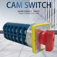 40A Cam Switch 24เทอร์มินัล5ตำแหน่ง DIY สวิตช์เปลี่ยนแบบหมุน LW5-406ควบคุมการโหลดที่แตกต่างกัน