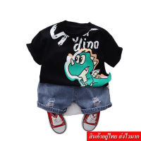 baby ชุดเซ็ต 2 ชิ้น เสื้อยืดคอกลม+กางเกงขาสั้น รุ่น A2565