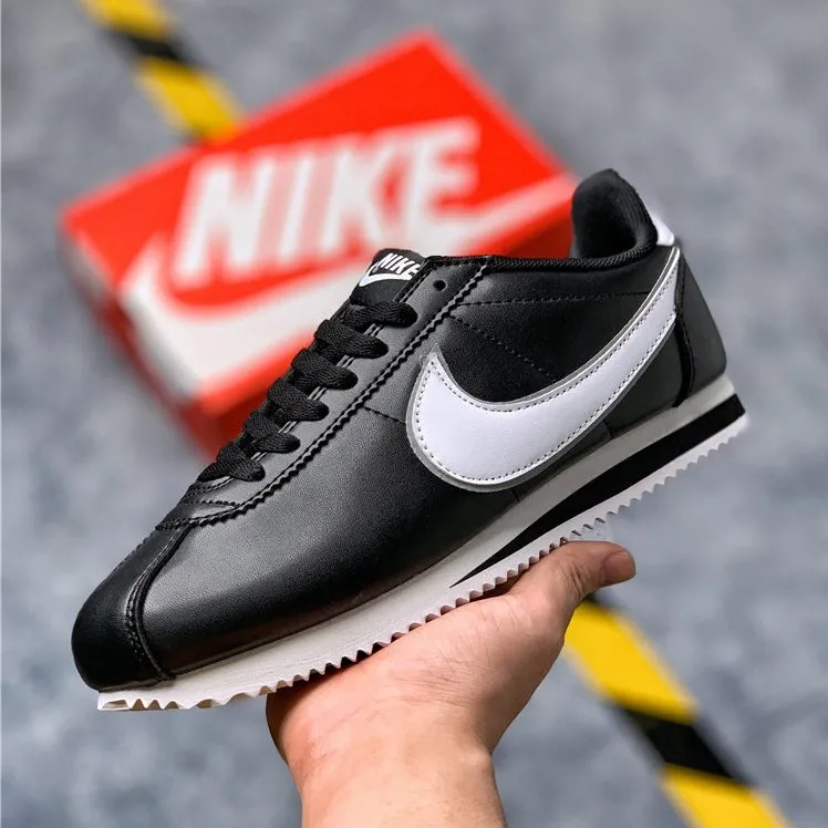 Original 】 Classic Cortez Nylon Prem Retro Black Men Women Sports