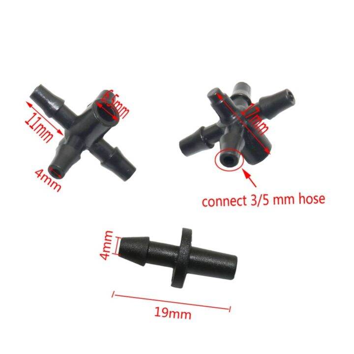 hot-dt-drip-irrigation-5-way-hose-splitters-4-way-cross-garden-diverter-arrow-barbed-connector-40-sets