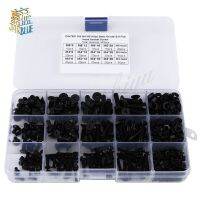 440 M3 M4 M5โลหะผสมเหล็กซ็อกเก็ต Hex สกรูหัวแบน Bolts Nuts Assortment Kit Fasteners ฮาร์ดแวร์สีดำพร้อมกล่อง