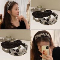 【YF】 Girl Hair Bands Mesh Flower Twist Headband Ladies French Retro High-End Hoop Hairband Accessories For Women Headwear