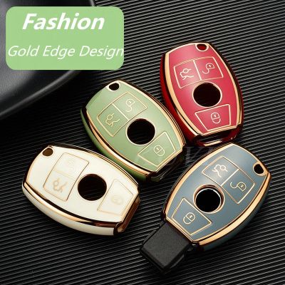 [HOT CPPPPZLQHEN 561] Electroplating TPU รถ Remote Key Case Shell Fob สำหรับ Mercedes Benz A B R G Class GLK GLA GLC GLR W204 W210 W176 W202 W463