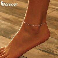 【CW】◄❂  Hot Sale Bead Anklets 925 Sterling for Foot Jewelry Female Leg Chain SCT002