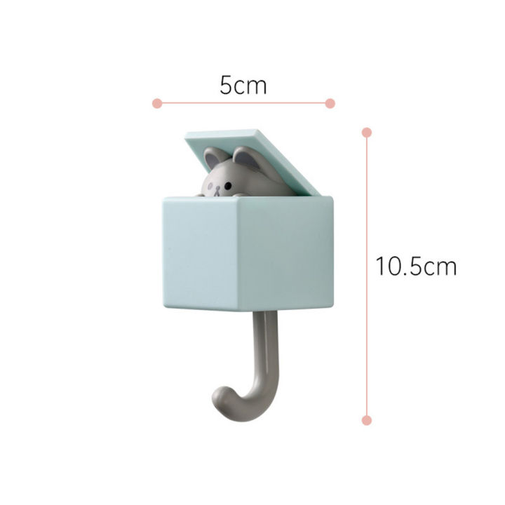 favormax-แท่งน่ารักสร้างสรรค์ติดตะขอเกี่ยวรูปแมวแบบไม่พันกันติดในห้องน้ำมีความเหนียวประตูหลังติดแน่น