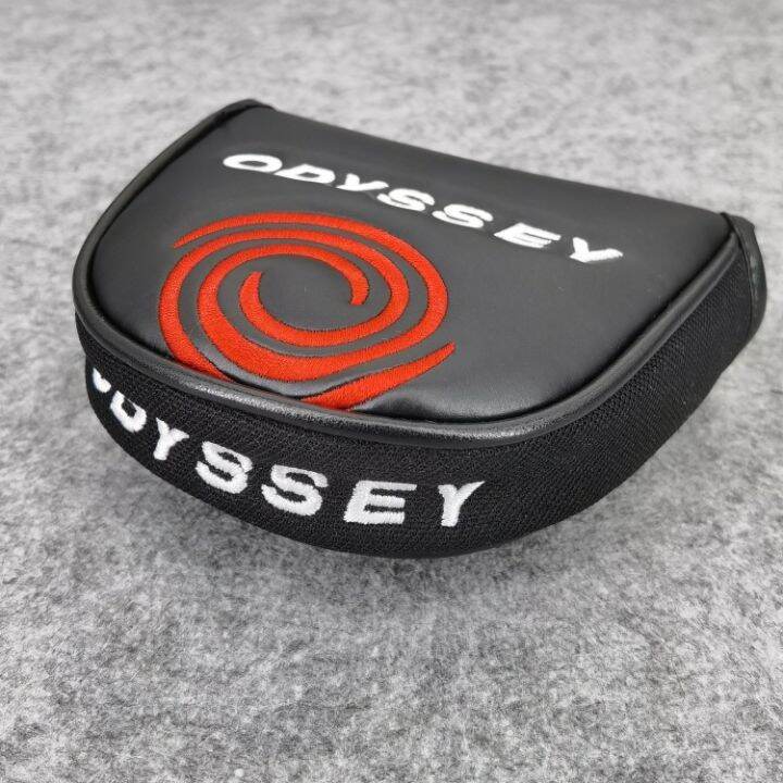 odyssey-ฝาครอบพัตเตอร์กอล์ฟครอบพัตเตอร์แบบครึ่งวงกลม-ฝาครอบแม่เหล็กปิดตรงหมวกแก็ปชมรมประตูไข่มุก