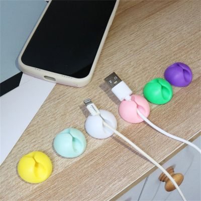 1pcs Cable Clips Silicone USB Line Management Self-Adhesive Fixed Clasp Clips for Driving Recorder Office Desk Wire Organizer