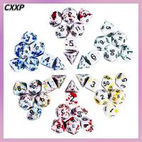 CXXP 7Pcs/set 7-Die Table Game ลูกเต๋า DND D4 D6 D8 D10 D12 D20 สีเปลี่ยนตามอุณหภูมิ ลูกเต๋าเกม ทนทานต่อการใช้งาน เกมปาร์ตี้ปาร์ตี้ ลูกเต๋าหลายด้าน TRPG DND