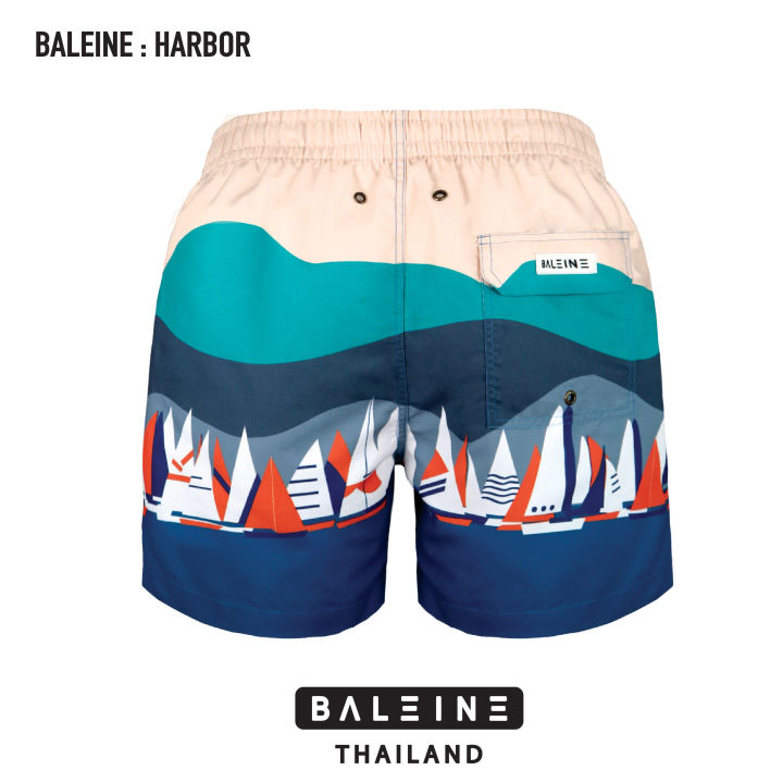 กางเกงว่ายน้ำ-กางเกงขาสั้นชาย-swimwear-beach-surf-trunks-baleine-harbor