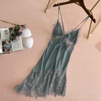 y Lace Strap Nightgown Summer Backless Nightdress Womens Hollow Out Nighty Gown Bride Sleeveless Sleepshirt Sleep Dress