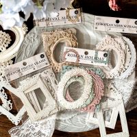 10 Pcs Hollow Embossed Photo Frame Material Paper Junk Journal Planner Scrapbooking Vintage Decorative DIY Craft Cardstock Paper  Scrapbooking