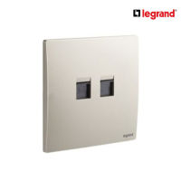 Legrand เต้ารับคอมพิวเตอร์ Lan CAT6 +  เต้ารับโทรศัพท์ RJ11 สีแชมเปญ RJ11+RJ45 CAT6 UTP Socket | Champaigne | 281166CH | BTiSmart