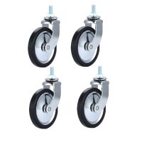 4 Pcs/Lot  3-inch Lead Screw Chrome Plated Universal/Brake Dining Wheel PP Casters Trolley Silent Wheels Furniture Furniture Protectors Replacement Pa