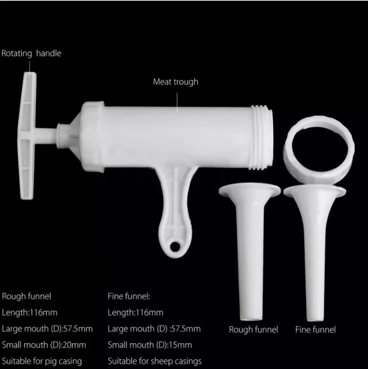 เครื่องทำไส้กรอก-อุปกรณ์ยัดไส้สำหรับทำไส้กรอกs-tuffer-อาหารเกรดพลาสติก-ไส้กรอกเนื้อหมูไส้กรอกไก่-พร้อมส่งที่ไทย