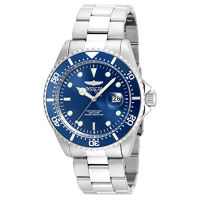 Invicta Mens Pro Diver Quartz Diving Watch with Stainless-Steel Strap, Blue, Grey, 22 (Model: 22019, 25715) Stainless Steel