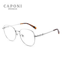 CAPONI Alloy Womens Eyeglasses Support Prescription Glasses Frame Original Design Anti Blue Ray Computer Eyewear UV400 JF0880