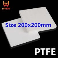 200x200mm PTFE Sheet PTFE Plate PTFE Board Block Polytef Plate Anti-Corrosion Machining Model Processing 0.5/1/2/3/4/5/6/8/10mm