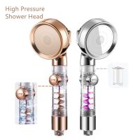 High Pressure  3-Function SPA shower head Shower Head  with switch on/off button Filter Bath Head Water Saving Shower Bathroom Plumbing Valves