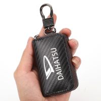 ✵☈ For Daihatsu Terios Sirion Mira Materia Rocky YRV Feroza Car Accessories Carbon Fiber Car Key Case Men Ladies Key Storage Bag