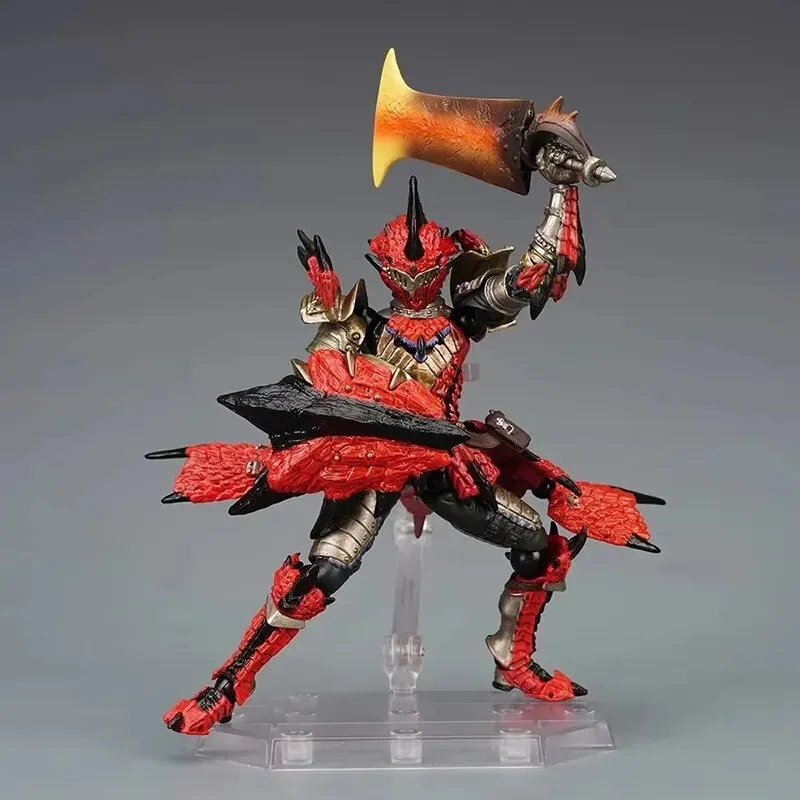 17cm Monster Hunter Liberdade Unir Jinou/Rathalos Figura Anime Revoltech  Yamaguchi Action Figure Hunter Espadachim Presentes Estatueta