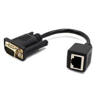 3X VGA to RJ45 Adapter Network Cable to VGA Network Cable Connector Monitor to Network Cable Connector VGA Extender