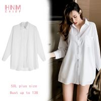 【Xiaobaide electronic】 HNMCHIEF สีขาว Plue ขนาดเสื้อนอน (S 5XL) ผ้าไหมเทียมเสื้อนอนชุดนอนผู้หญิงเย็น Sleepgown Nightgowns แอมป์; Sleepshirts