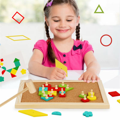 วัสดุ Montessori เล็บไม้ Fine Motor Skill Montessori ของเล่นสำหรับ3ปีการสอน Aid เด็กของขวัญ D66Y