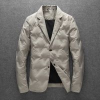 ┇✻♚ Lapel Mens Down Jacket Business Thickened Warm 90 Male Brand Blazer Parka