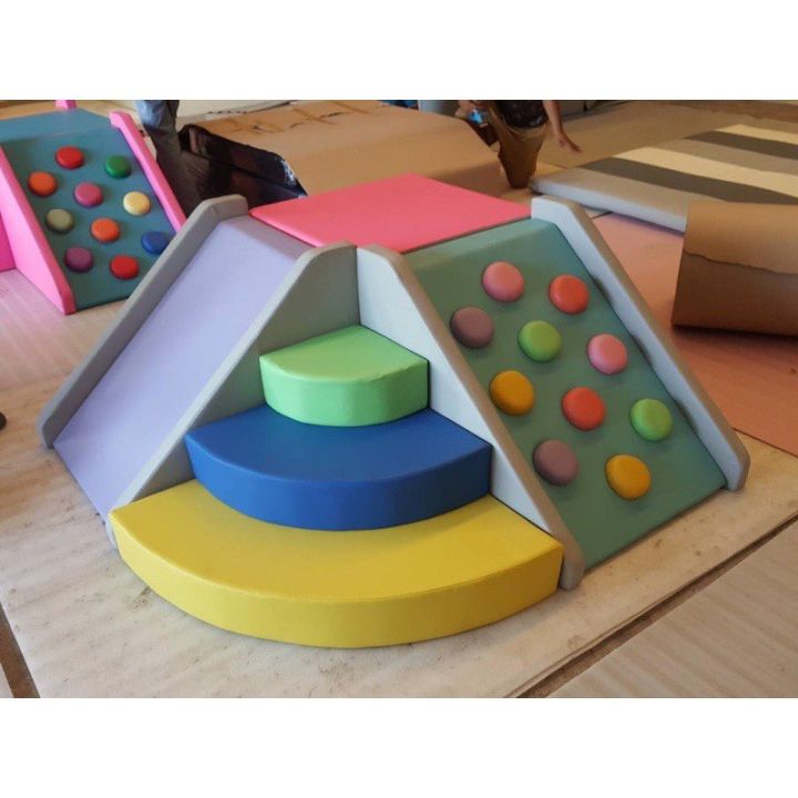 ชุดของเล่นปีนป่าย-บันไดมุม-เบาะนุ่มนิ่ม-ของเล่นพัฒนาการเด็ก-ตัวปีน-สีตามภาพหรือเลือกสีได้ทางแชทเลย