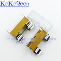 10PCS/LOT 6x30MM Fuse glass tube fuse base 6x30mm insurance pipe box fuse clip yellow ribbon fuse holder with transparent cover
