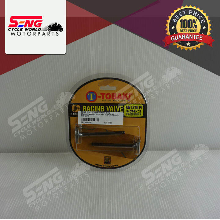 SRL115 FI RACING CYLINDER HEAD VALVE SET (23 / 27MM) TOBAKI Lazada