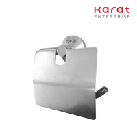 Karat Faucet ที่ใส่กระดาษชำระแบบมีฝาปิด ยาว 15 x ลึก 6 x สูง 13 ซม. (สแตนเลส 304) KB-15-332-63