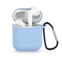 เคสซิลิโคนสีทึบสำหรับ Airpods 2ฝาครอบหูฟังน่ารักสำหรับ Apple Airpods 2ชาร์จไร้สายกล่องเคสกันกระแทก