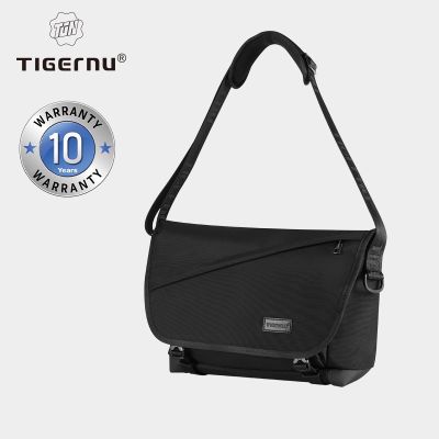 Tigernu กระเป๋าสะพายไหล่ ความจุขนาดใหญ่ 13.3 นิ้ว สีดำ สำหรับผู้ชายและผู้หญิง 8098