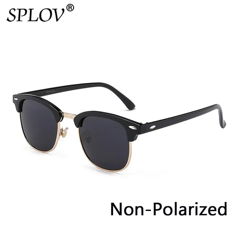 New Fashion Semi Rimless Polarized Sunglasses Men Women Brand Designer Half Frame Sun Glasses Oculos De Sol UV400 | Lazada PH
