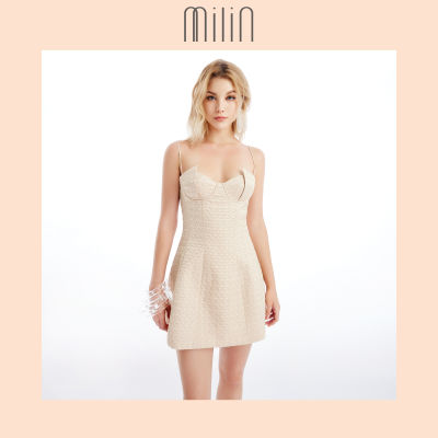 [MILIN] Structured bustier spaghetti straps peplum mini dress เดรสสั้นบัสเทียร์สายสปาเก็ตตี้ทรงพอง / 41 Honey Magarita Dress