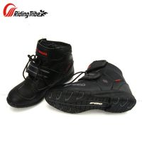 COD SDFSDTFGER ?in stock?Motorcycle Microfiber Leather Boots Moto Bike SPEED Racing boot street moto Boot