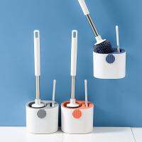 TPR Silicone Toilet Brush Wall-Mounted Floor-Standing Toilet Cleaning Tools with Base Home Cleaning Brush for Bathroom