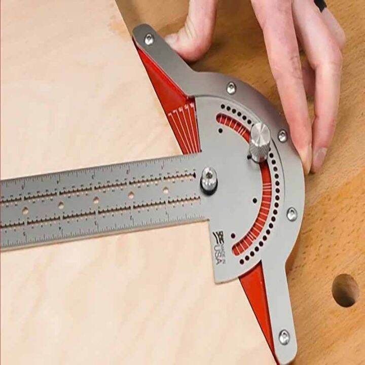 Multifunction Woodworkers Edge Rule Adjustable T-Ruler Woodworking ...